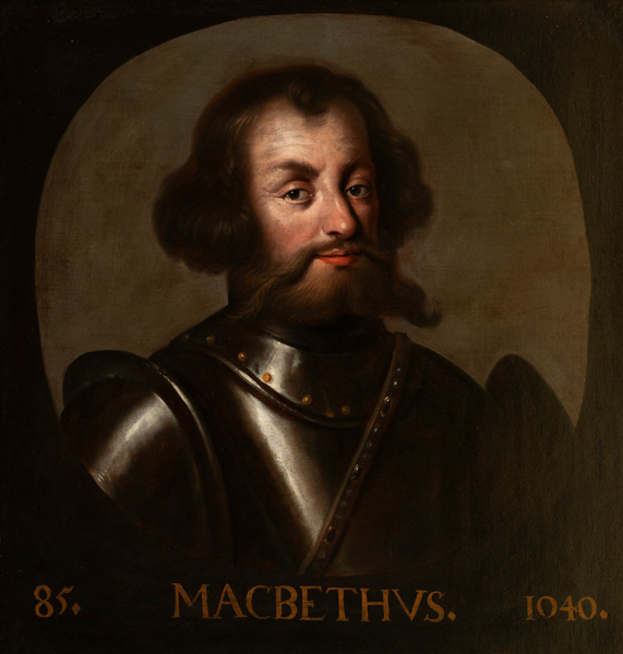 MacBeth, King of Scotland (1005-1057). Oil on canvas, 79 x 81 cm. by Jacob Jacobsz de Wet II. Great Gallery, Palace of Holyroodhouse, Edinburgh.